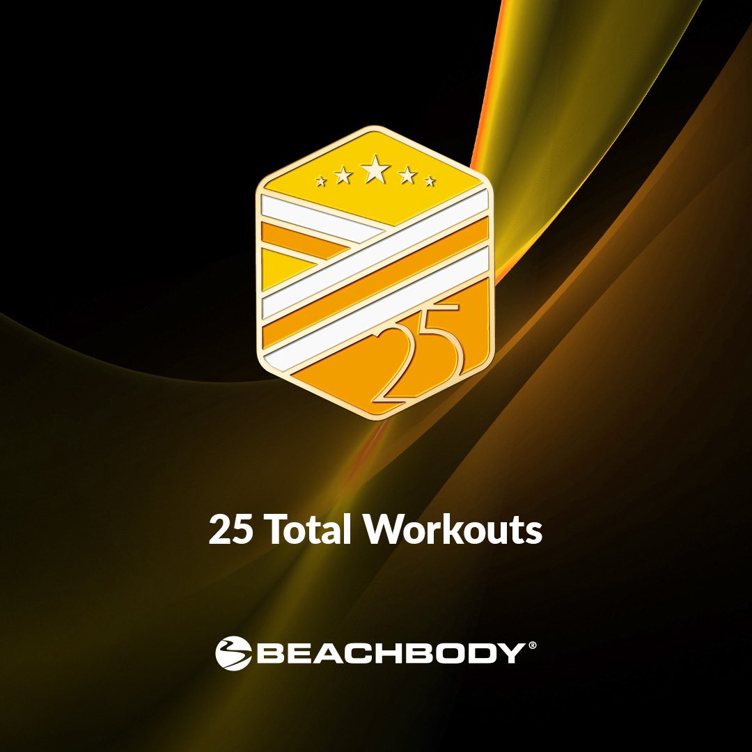 LET’S Go! 25 workouts done since the beginning of the #badgeseason <a href="/Beachbody/">Beachbody</a>