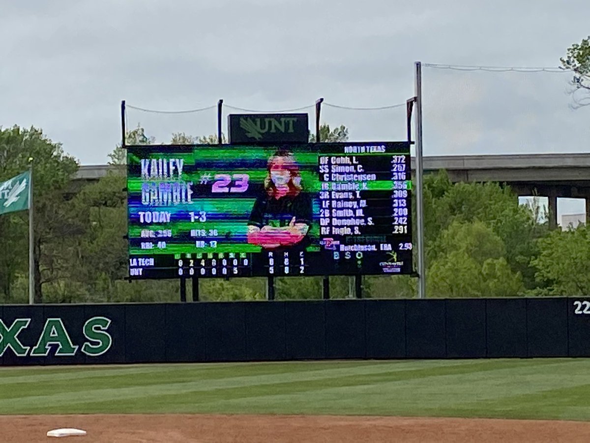 LATechSB's tweet photo. BALL “Frickin!” GAME

And that’s how you do it. 

@LATechSB 6
North Texas 5 

Tech takes the series on the road against the Mean Green! https://t.co/PreOr3DcDO