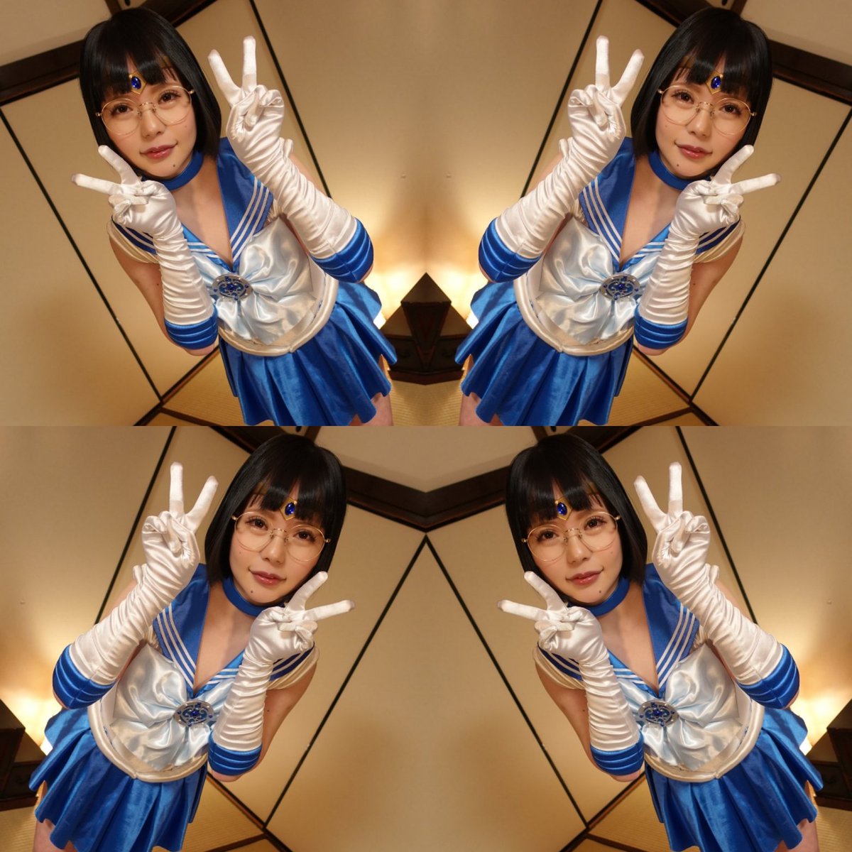 KedrickBurton's tweet photo. Miss Nenne-san (@ui_nenne) from Japan As Sailor Mercury from Sailor Moon. 🙂💗🇯🇵 #MirrorMirror #SailorMoonSaturday #Ichika #IchikaNenne #UiNenne #Nenne #NenneSan #Glasses #SailorMercury https://t.co/jElfTdNsjO