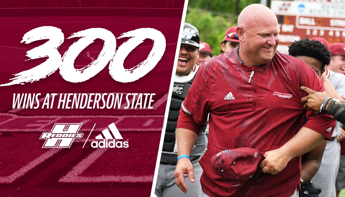Congratulations to our leader <a href="/codyhooten/">Cody Hooten</a> on eclipsing 3️⃣0️⃣0️⃣wins at Henderson State with today's sweep of East Central! 👏

#NoMereBeast