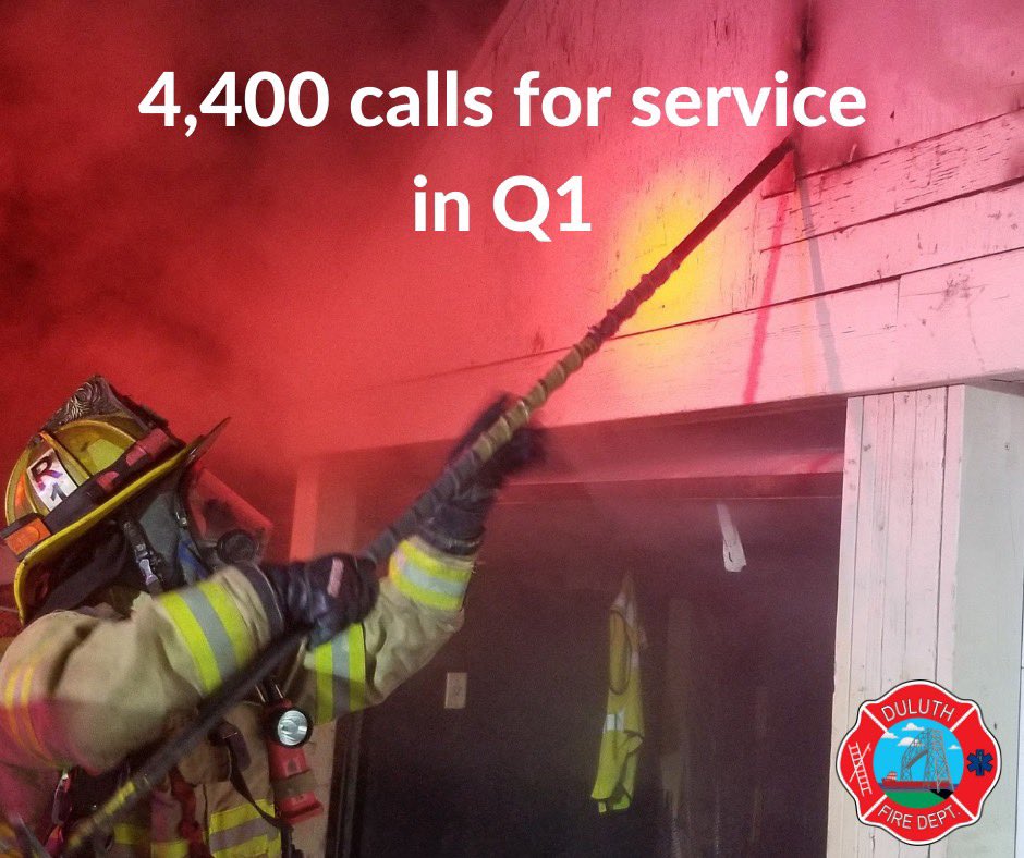 To date, the DFD has responded to over 4,730 calls for service. In 2021, the Department responded to over 14,800 calls which broke previous call records. Regardless of weather or situation, we'll be there. We are proud to serve our community. <a href="/MNProFFs/">Minnesota Professional Fire Fighters</a>