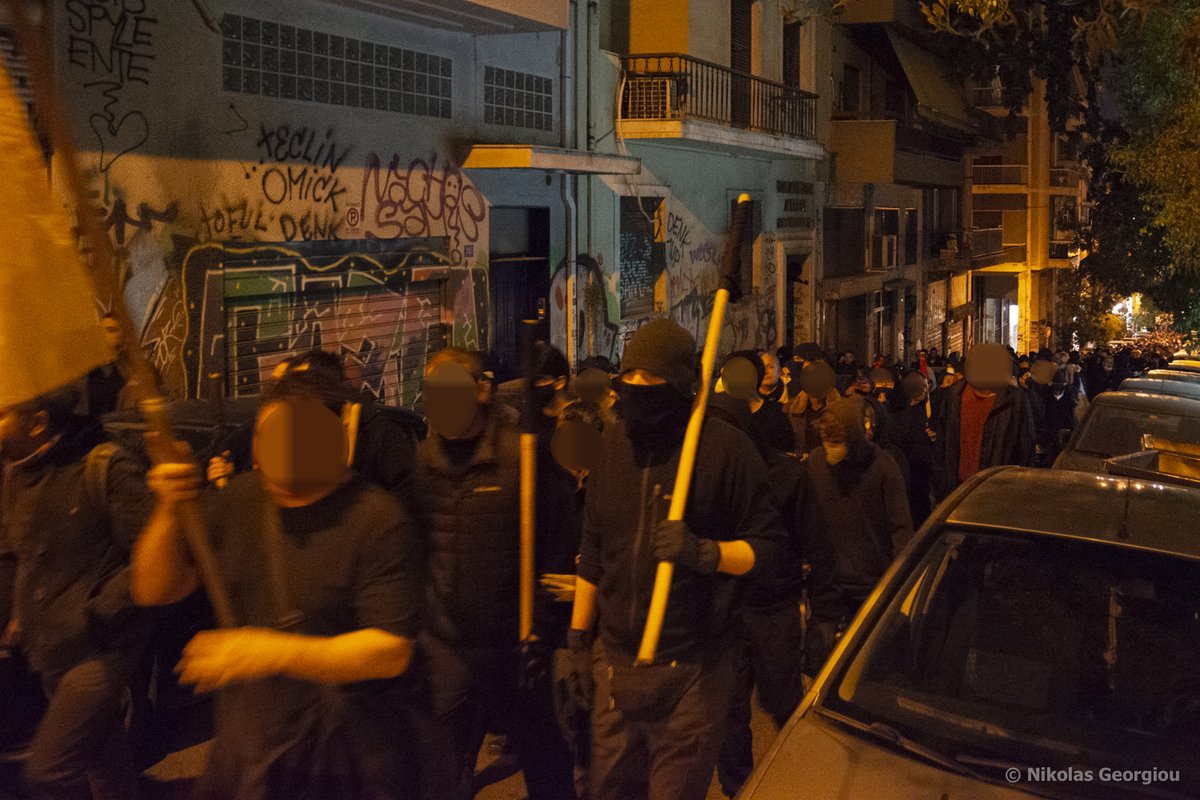 mpodil's tweet photo. Demonstration in Exarchia against a new metro station planned in the neighborhood.  #antireport #gentrification #airbnb https://t.co/ib3NqWJkx8