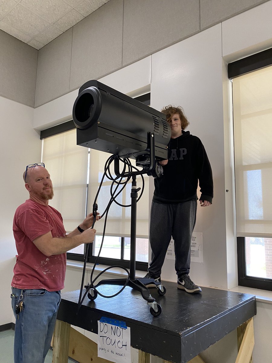 mrshaubry's tweet photo. Very productive set build day today!! We can’t wait for our opening night on Thursday!! @LMSTheatreArts #lmsbest #HonkJr https://t.co/ReUGYrI46S