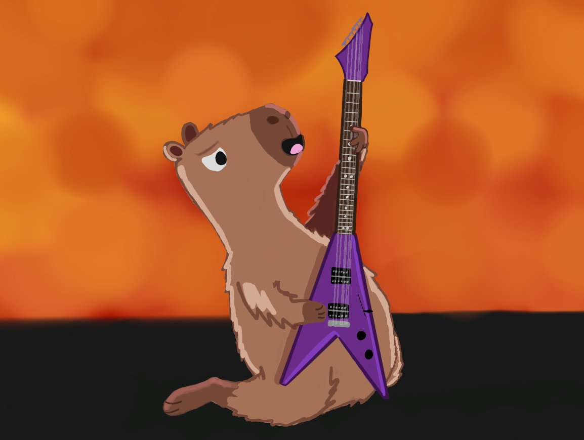 zargothrax92's tweet photo. #capypril a bit late but here's day 15: music 🎸 https://t.co/95elfvCycD