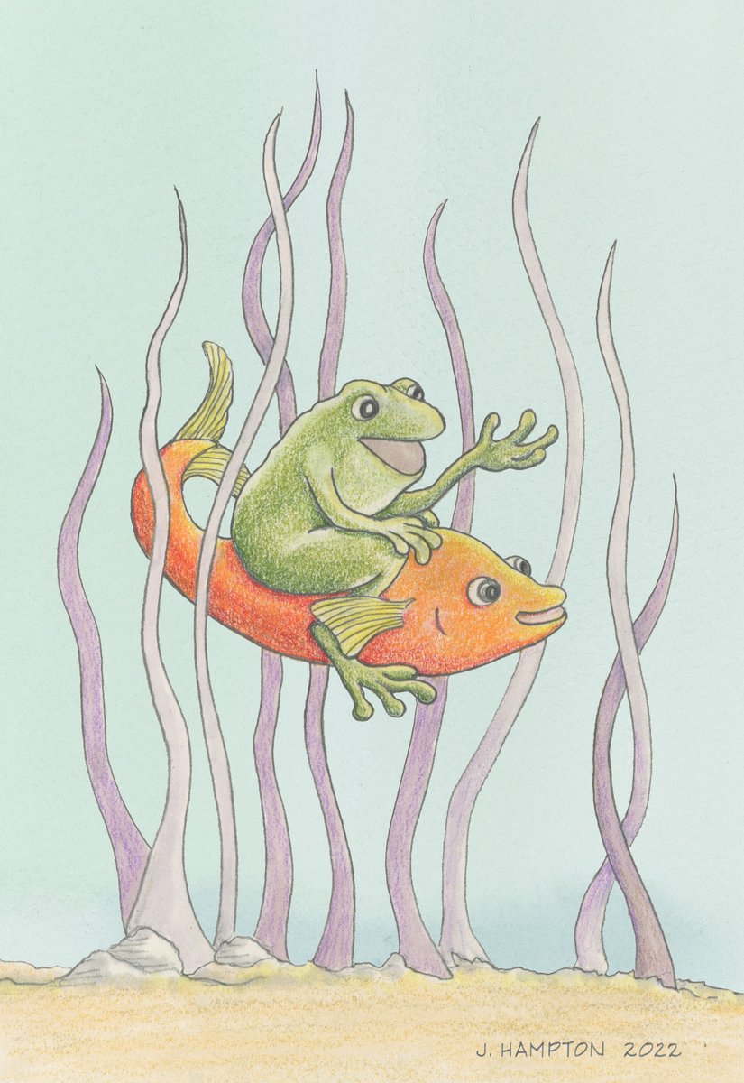juliehampton20's tweet photo. I missed #FishFriday yesterday, where I post warmup fish, but it’s okay, there were other Friday holidays, which I wouldn’t want to overshadow. (sarcasm re: my popularity) In apology for tardiness, I'll throw in a bonus frog, now it’s #FrogFriday #SlackerSaturday #WeekendJoyride https://t.co/4RCDujD6F8