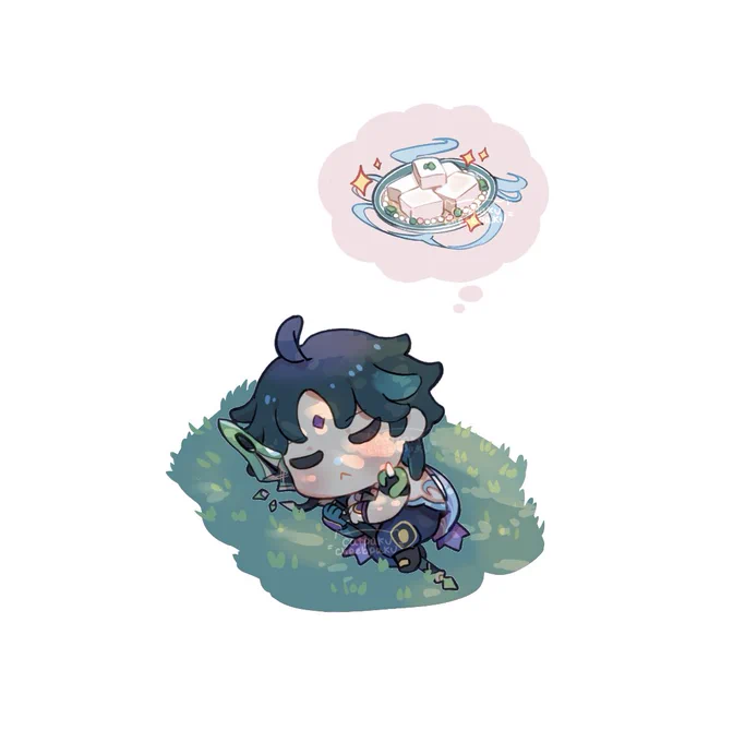 A well deserved rest #xiao 