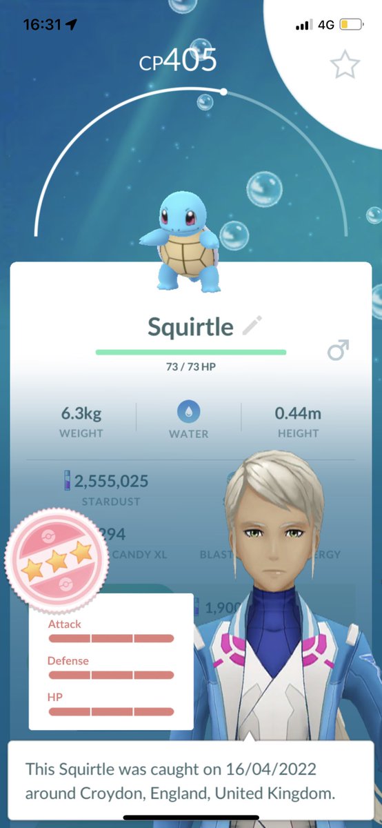 BudzinskaDonata's tweet photo. Another #hundo from the task! Thank you so much! ππ
#PokemonGO #hundosquirtle #squirtle #taskreward https://t.co/Q6iM9NGJRu