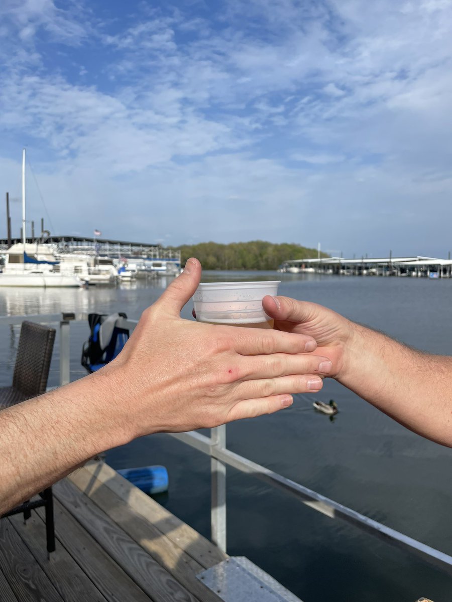 Dinner on the water before the <a href="/garthbrooks/">Garth Brooks</a> concert. Good friends and good views