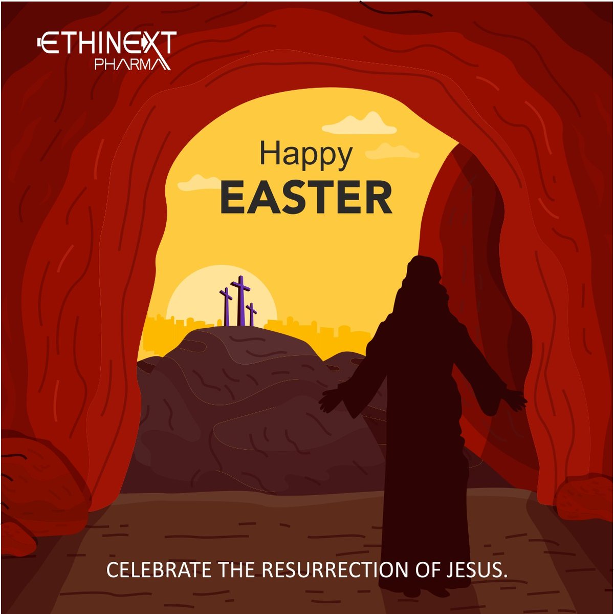 Ethinext's tweet photo. Let your hearts be glad, shout with joy, and celebrate the resurrection of Jesus. 🤍
🎀 Wishing you and your family a blessed and memorable Easter. ✝️
#Ethinextpharma #HappyEaster  #JesusChrist #hehasrisen #EasterSunday https://t.co/IRNynclS3v