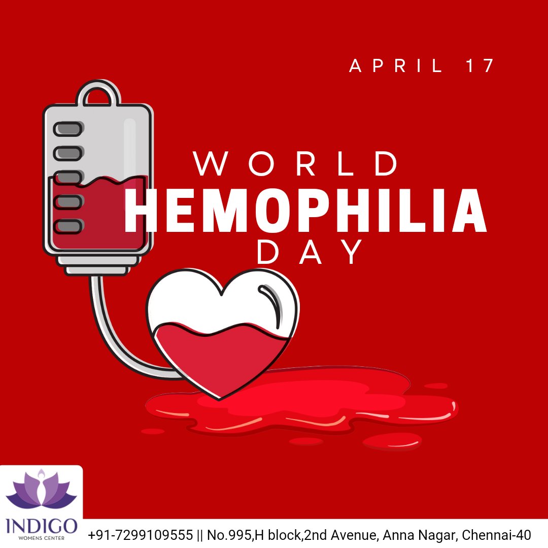 Indigowc's tweet photo. Let's join hands to fight against Hemophilia!
#fertility #indigowomensfertilitycenter #hemophiliaday #drsurakshithbattina https://t.co/Zfqxl5T48S