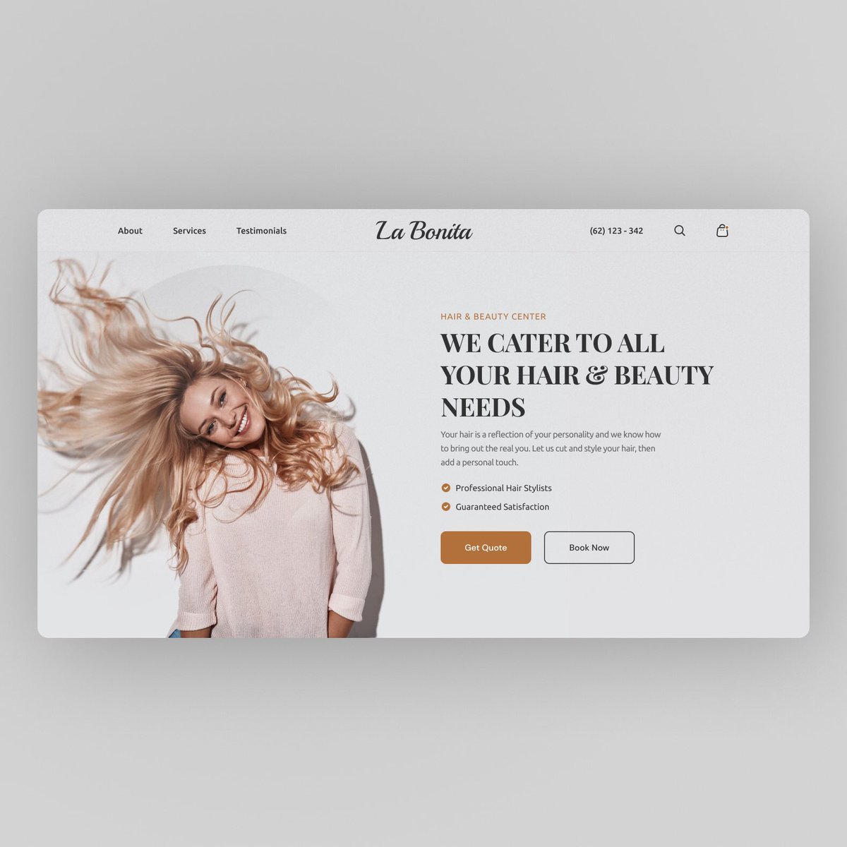 A hair website..

#webdesign #uxdesign #figma #mockup #webflow #hair