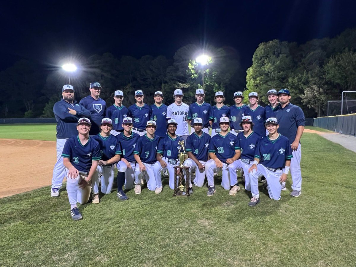 Bobby Murray Tournament Championship:

Green Level - 6
Northern Durham - 5

The Gators win the 33rd Annual Bobby Murray Tournament!

Soph. Carter Zamora earns the win, going the final 3.1 innings in relief. Sr. Shane Francfort &amp; Soph. Nathaniel Roller added 2 RBIs each. #EarnIt