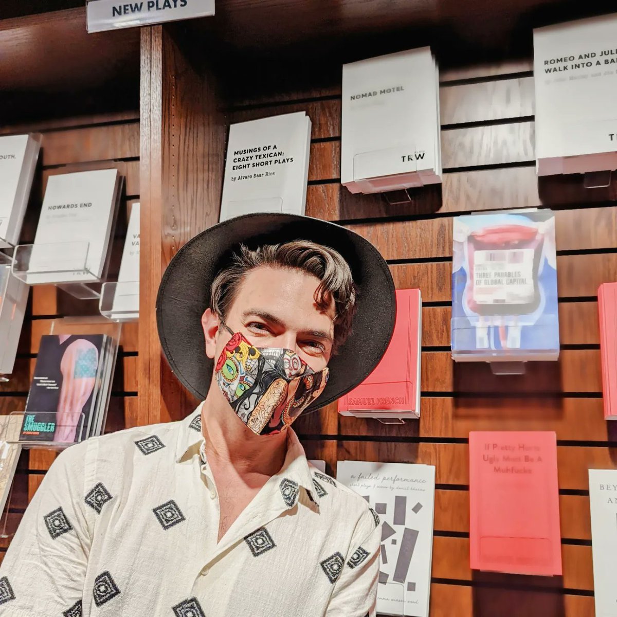 Congratulations Alvaro Saar Rios for joining the ranks of Latiné playwrights available at NYC's famous <a href="/dramabookshop/">Drama Book Shop</a>

Musings of a Crazy Texican has a beautiful prominent spot on display. So proud to have been a part of it's history, &amp; to be included in the production history