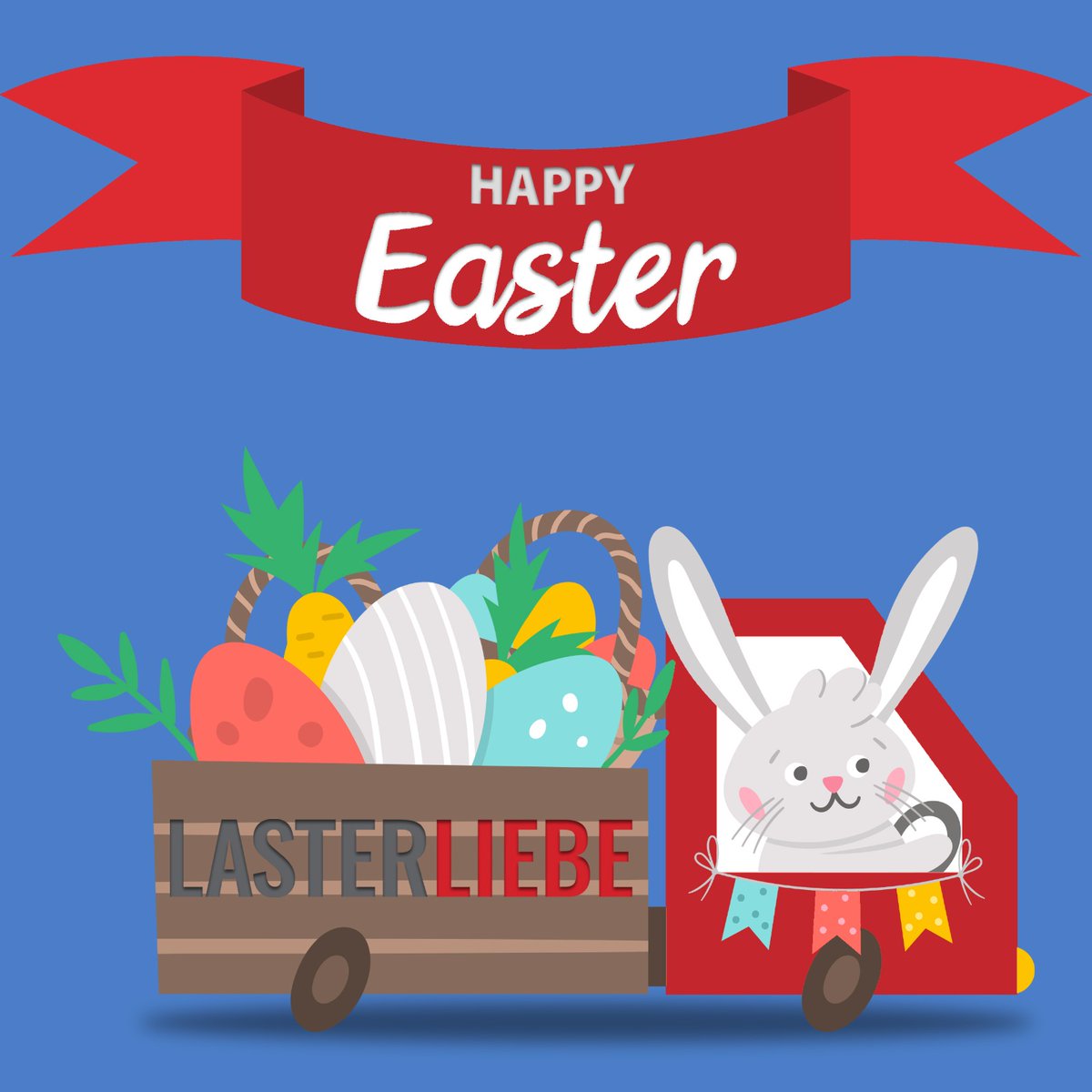 lasterliebe's tweet photo. LASTERLIEBE wünscht euch ein frohes und gesegnetes Osterfest. Danke für euren unermüdlichen und stets zuverlässige Einsatz! #lasterliebe #jedersollteeinlasterhaben https://t.co/5kGC5GwGFG