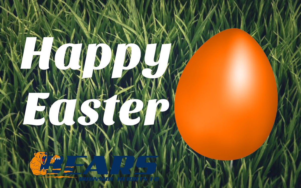 The Bears would like to wish all in our community a Happy Easter 🐣 

Enjoy a great day with your family and friends 🧡💙

#easter #happyeaster #eastersunday #burnsideheightsfootballclub #bears #bhfc2022