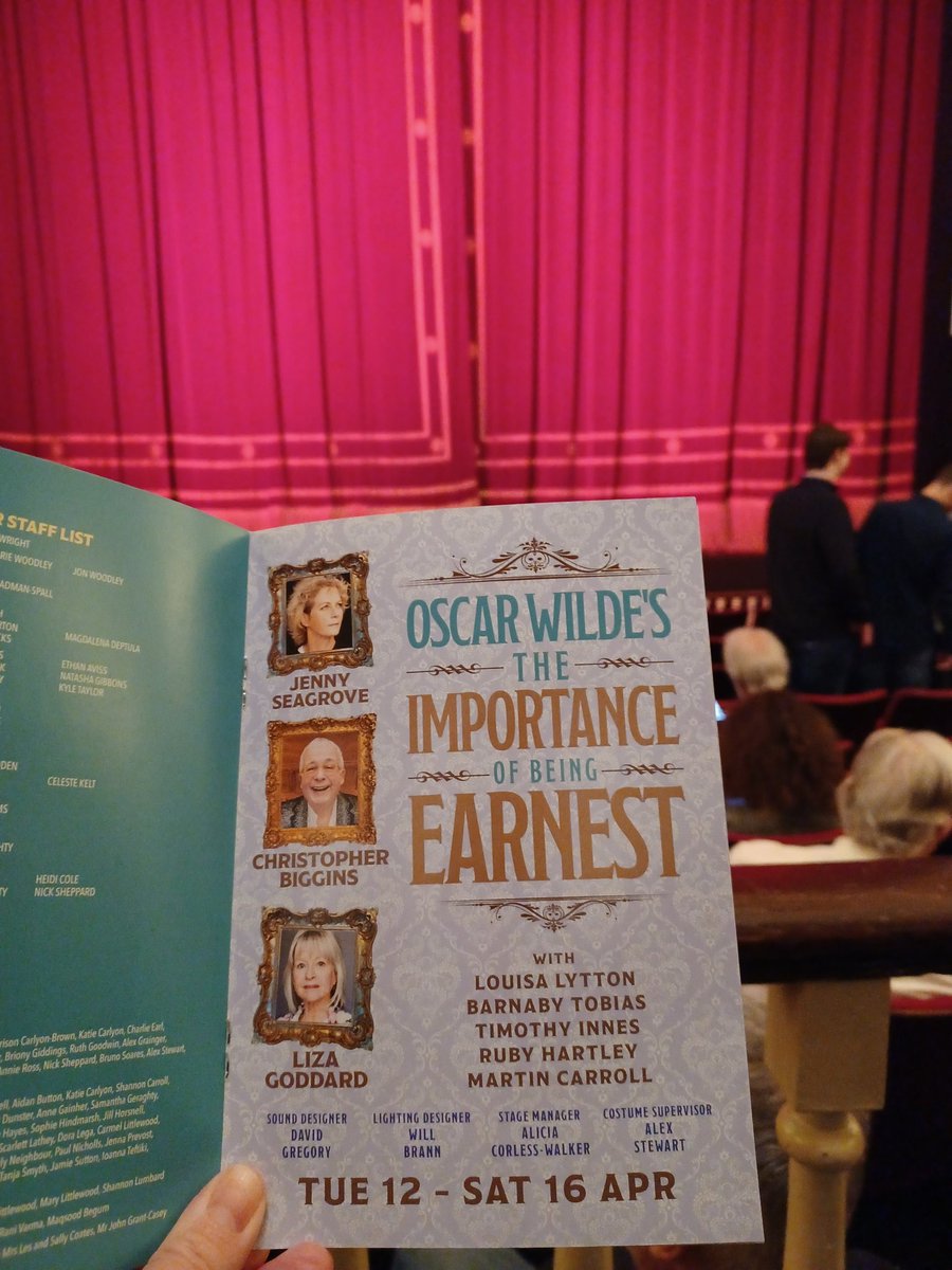 Very lucky to have seen two of the <a href="/TheatreWindsor/">Theatre Royal Windsor</a> On Air productions - The Unexpected Guest &amp; The Importance of Being Earnest! Both were amazing! Another wonderful theatre experience! <a href="/MartyMac56/">Martin Carroll</a> <a href="/springmeister/">jenny seagrove 🍃💚🍃</a> <a href="/BarnabyTobias/">Barnaby Tobias</a> <a href="/joetracini/">Joe Tracini</a>