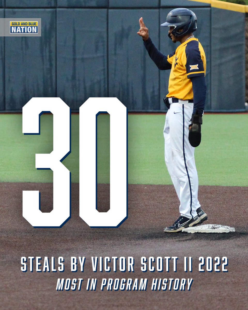 GoldAndBlueNtn's tweet photo. Historically unstoppable on the base paths ⚡️

#HailWV | #MazeyBall https://t.co/NRTkANKYtL