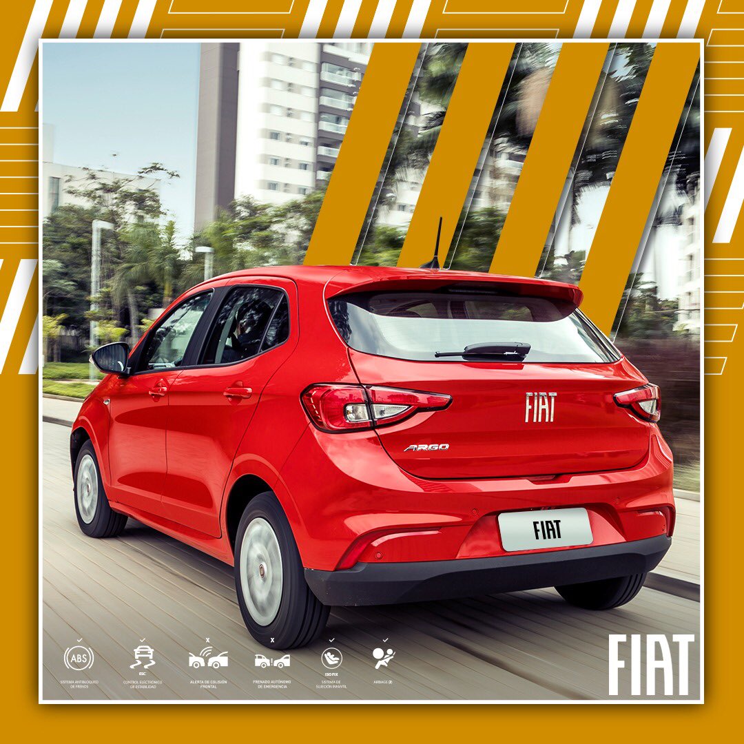 FiatColombia's tweet photo. La vista trasera de tu Fiat Argo Drive te sorprenderá en cada recorrido. Su diseño fragmentado y único lo hacen ser todo un ganador. 💪🏼✨🥳 #FiatCol #ArgoDrive #Estilo #Diseño #Estilo https://t.co/JKlvjQOA2P