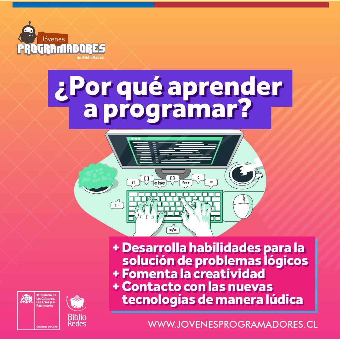 JProgramadores's tweet image. ¿Conocías estas ventajas de aprender a #programar? 🧐🔍
Pronto abriremos la convocatoria 2022 para que todas y todos puedan participar 👩‍💻👨‍💻 ¡Vamos por más!
