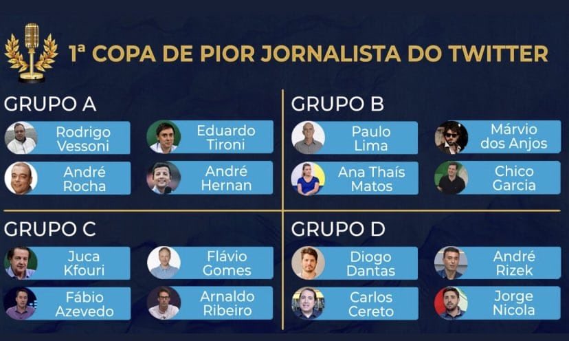 Competição de jornalistas! Boooooaaaaaa