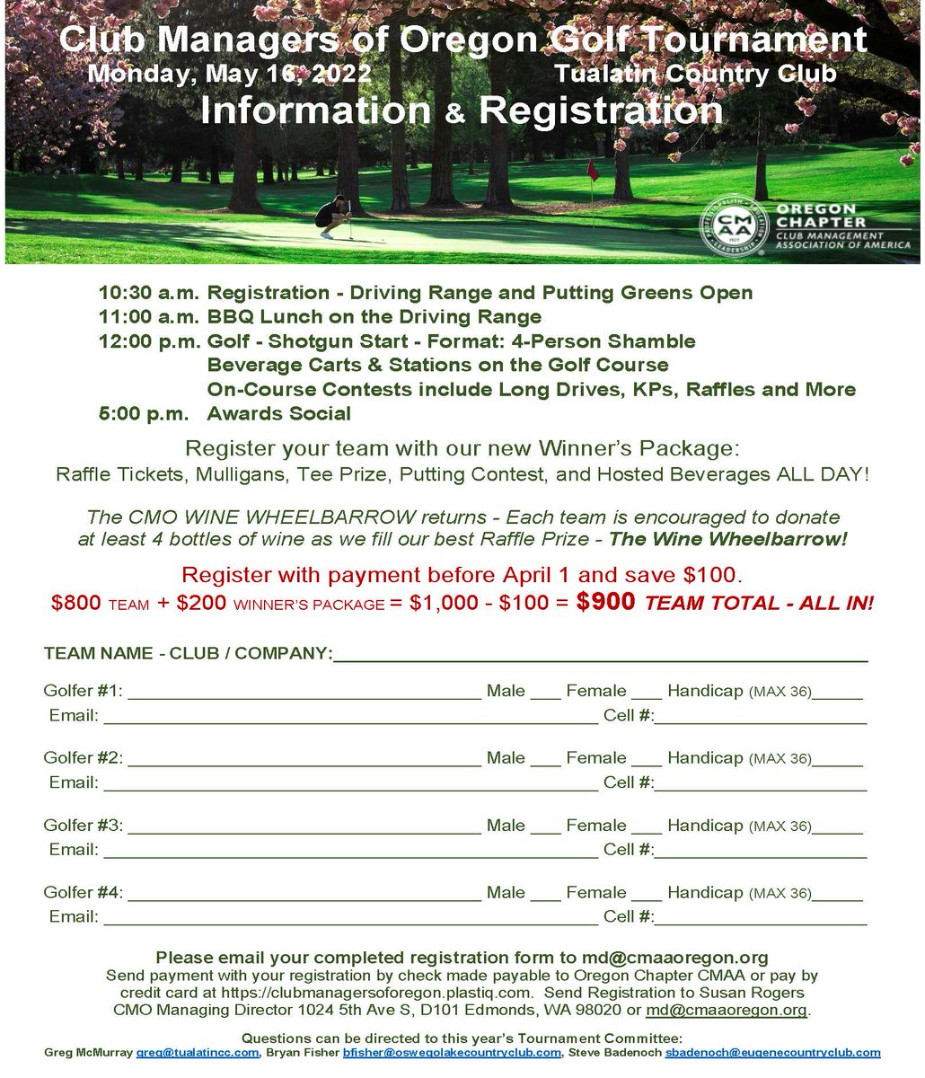 oregoncmaa's tweet photo. Sign up today for the 2022 Club Managers of Oregon Golf Tournament #oregoncmaa to be held #tualatincountryclub https://t.co/GqOG8tKoar