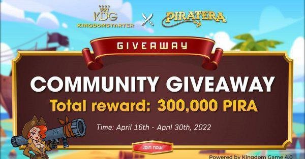 🔰 Piratera (New) Airdrop 
 🎁 Join Reward: 300,000 $PIRA
👥 Referral: Top 10 Referrals
🧶 Rate: ⭐️⭐️⭐️⭐️⭐️
🗓 Distribution Date: 2nd May, 2022

📚 Airdrop Link: t.me/Piratera_Bot?s…

📡 Website: play.piratera.io #AirdropRampage