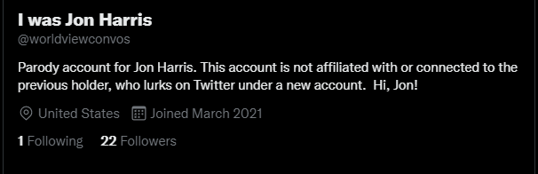 I was Jon Harris tweet media