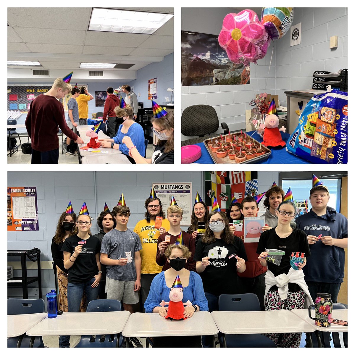 Alles Gute zum Geburtstag, Peppa! 🎂🎈German 3 <a href="/M_villeHS/">Mechanicsville High School</a> ended the birthday unit by planning a party for Peppa Wutz. <a href="/HCPS/">heather pedersen</a>