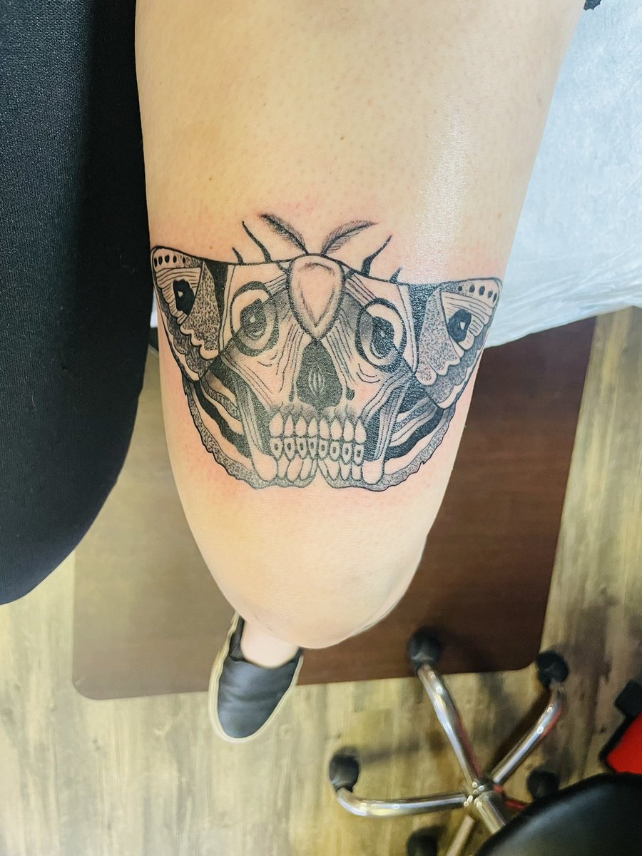 Dad says my new tattoo is dope, so I had to share 💀🦋