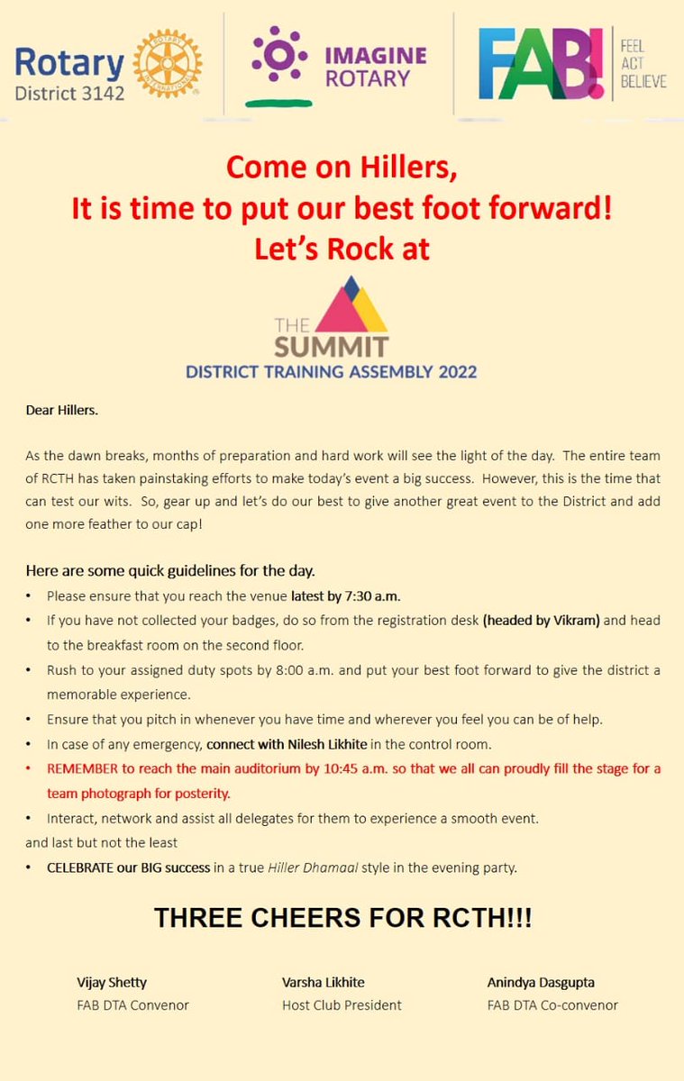 RCThaneHills's tweet photo. Let's Rock! #thefabdta2022 https://t.co/y2oqAx0gGc