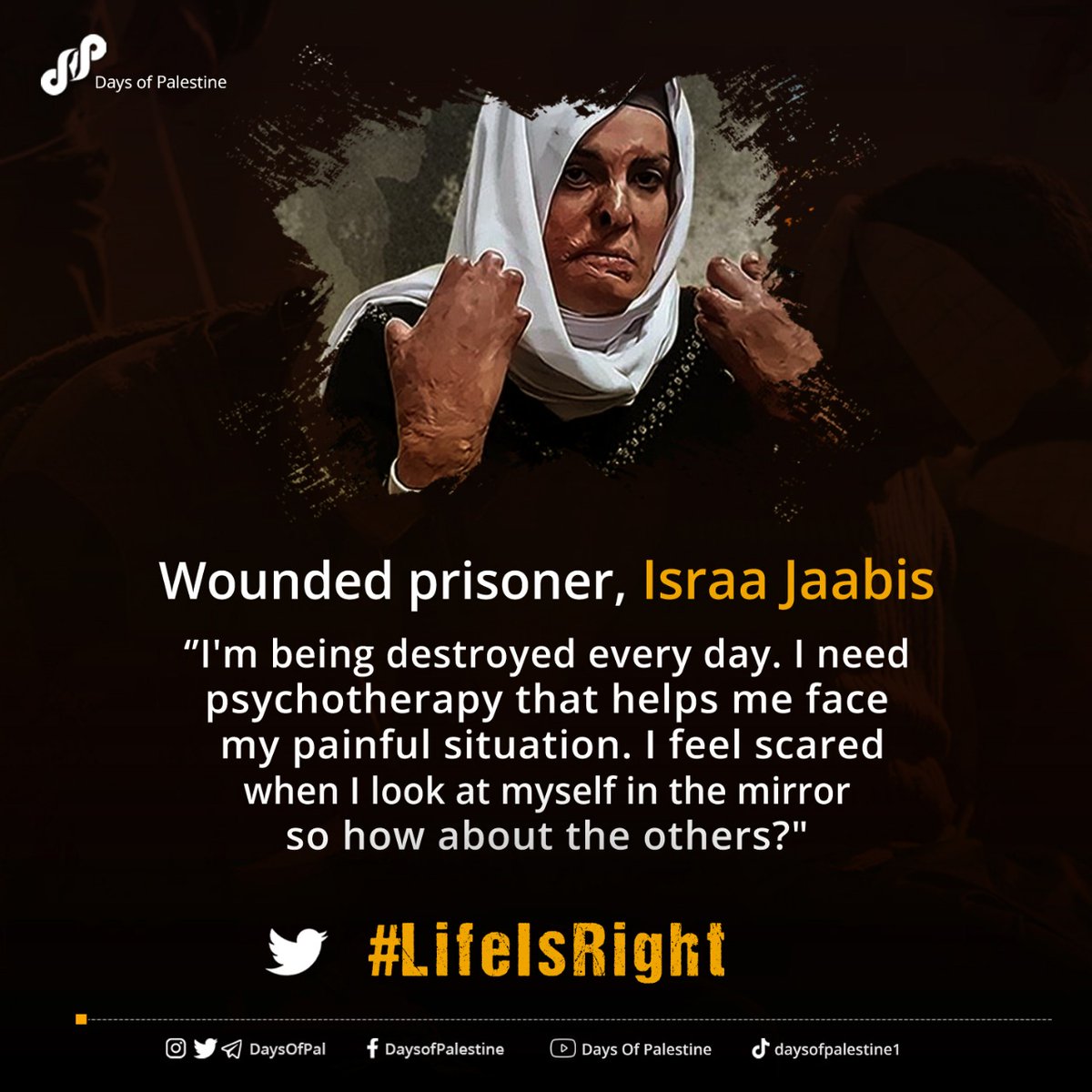 TunisienneMarwa's tweet photo. #PalestinianPrisonerDay #LifeIsRight #PalestinianPrisonerDay https://t.co/8qRj867NtD