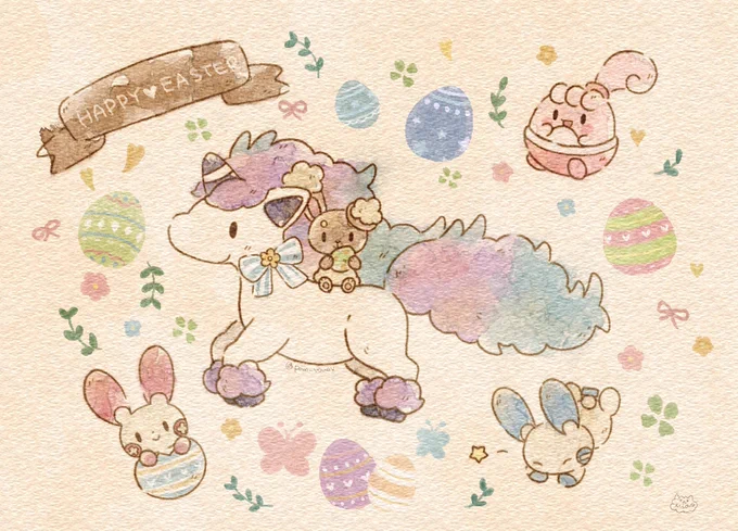 Happy Easter🥚🌷.*
#イースター 
(Fanart 再掲) 