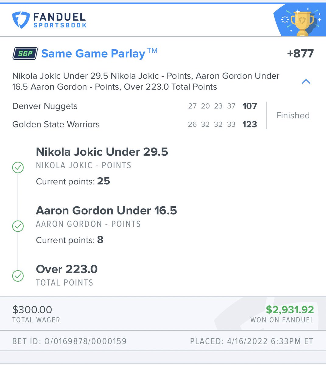Winners #GamblingTwitter
