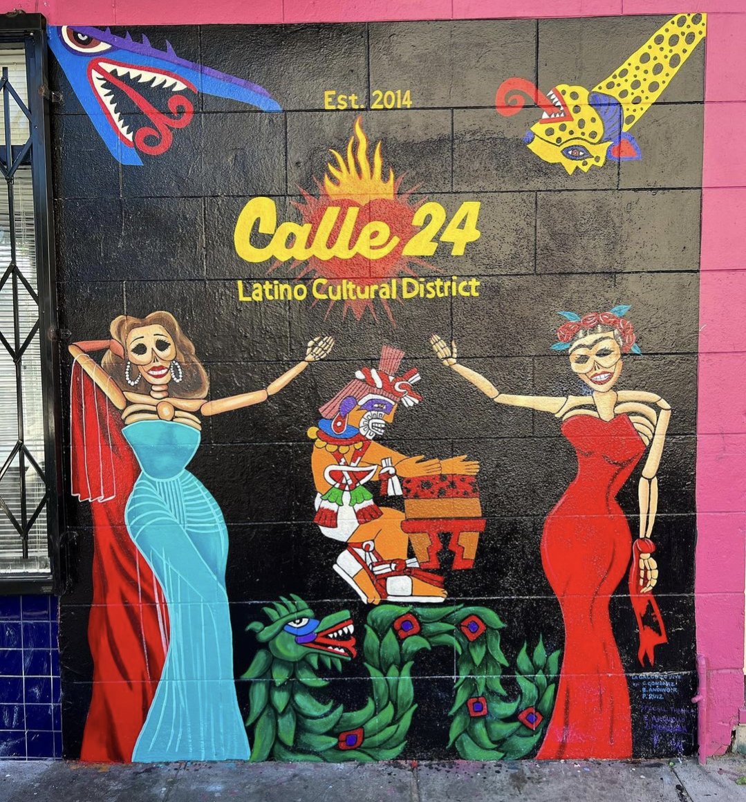 Completed this mural for the Calle 24 Cultural District offices at 24th and Capp, SF Mission. Felt the love, compliments and appreciation from the neighbors at my old stomping grounds! 💕 #ChicanoArt #Artist #Art #Murals #Latino #SanFrancisco