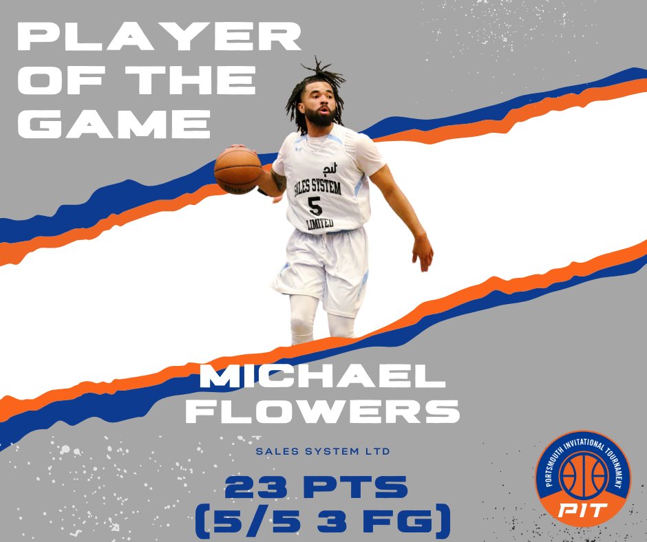 PIT_Basketball's tweet photo. Player of the Game for our championship game between Sales System Ltd & Roger Brown's Restaurant is @WSUCougars's Michael Flowers #PIT22 https://t.co/8JN9RQ9yVc