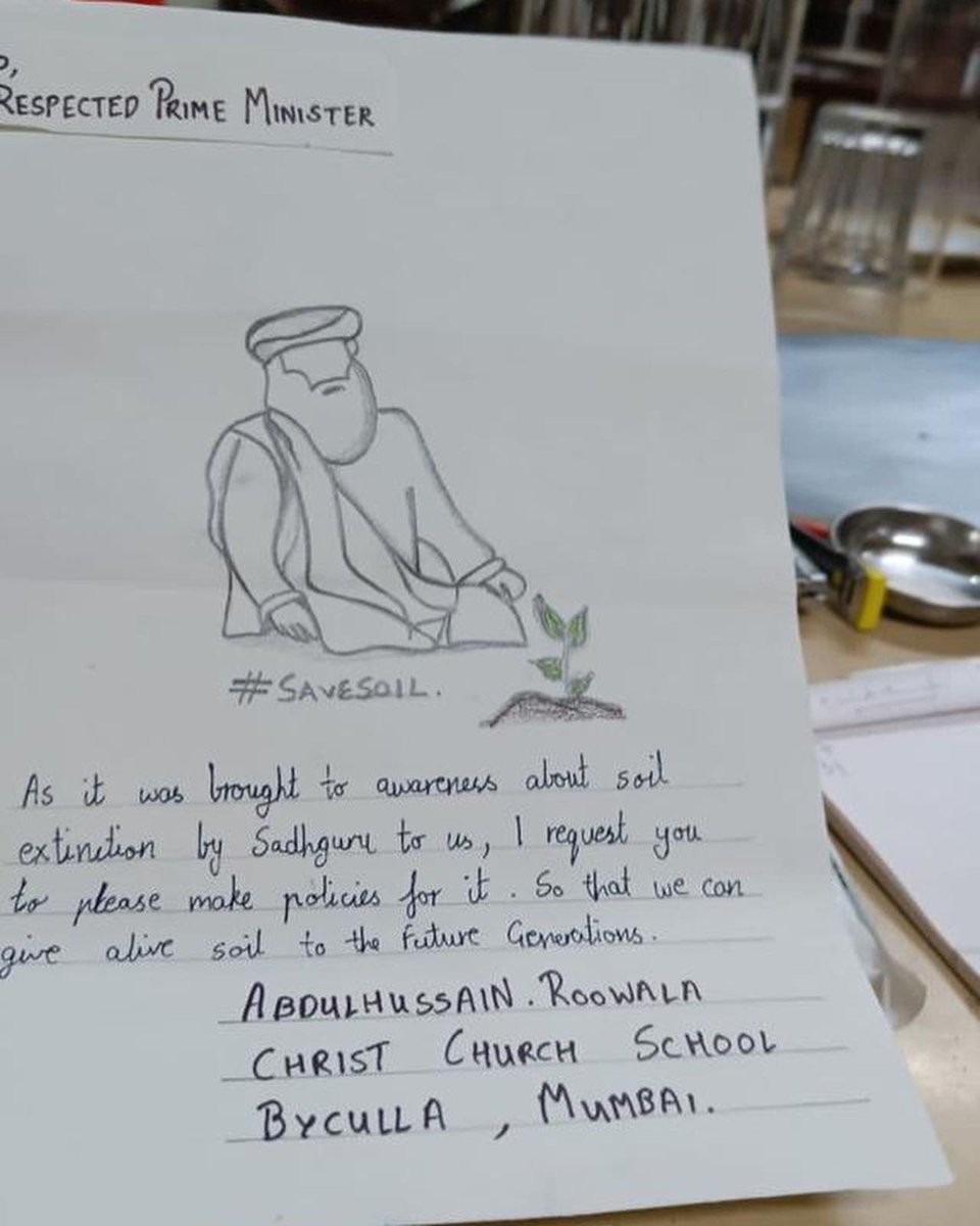 ramktamu's tweet photo. Letters written by children to their PM demanding #savesoil #माटो_जोगाऔँ policies, you can also ask your children to do the same. You can also Twitter tag the photo with PM and send mail physically also.
#Nepal #100dayforsoil #ConsciousPlanet #SaveSoilMovement https://t.co/ua5nWM4gZX