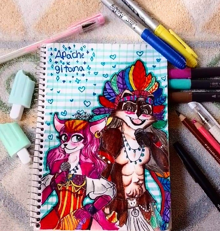 Dibujamor_Art's tweet photo. [🦝Apache❤️Gitana🦊]
Perdón por no andar con ustedes, pero aquí estoy,así espero que les gusten con Gitana y apache con cabello...❤️💕
#QuienEsLaMascaraFanart  #QuienEsLaMascara @eslamascara #QuienEsLaMascaraTemporada3 #ApacheEs #GitanaEs @Canal_Estrellas #QuienEsLaMascara2021 https://t.co/lYignacTii