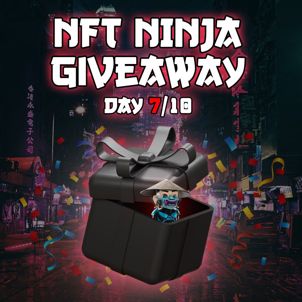 Day 7 of giving away 1 NFT Ninja everyday for 10 days in honor of our progress!🥷🏻👏🏻

To enter: 
Tag 3 Friends
Like and Retweet
Follow us on Twitter <a href="/TheNFTNinjas/">NFT Ninjas</a> 
Comment what you love about our project

We will announce the winner in 24 hours! 🎉