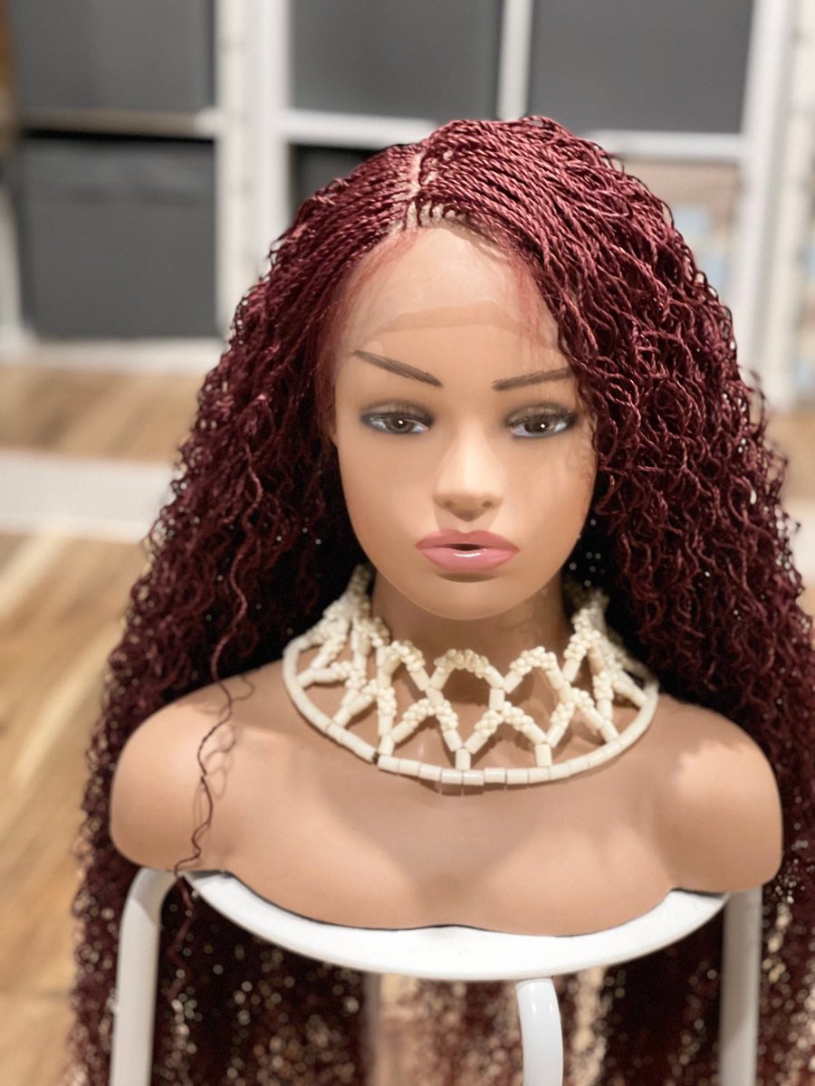 realwigshop's tweet image. Excited to share this item from my #etsy shop: Braided wig. Water wave curly wig. Length is 26inches.burgundy wig.ready to ship. #thickdensity #red #noshedding #tanglefree #realistic #braidedwig #madetoorder #twistwig #synthetic etsy.me/3JOuuPs