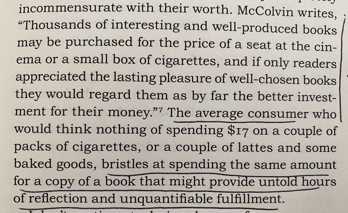 On how we undervalue books