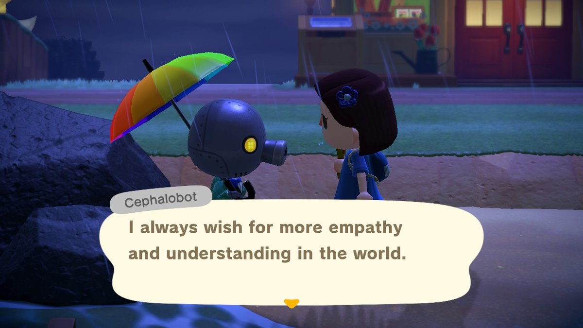 KitKatAC1's tweet photo. Me too, Cephalobot. Me too. #ACNH https://t.co/HwAQ4G01Pp