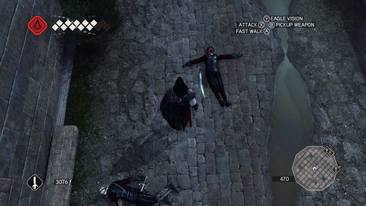 comehelpvonn's tweet photo. Bro got folded so hard he died in the t-pose position #AssassinsCreed https://t.co/k2pUWxAoN0