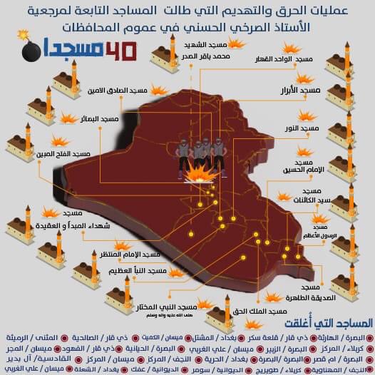 Media_Diyala's tweet photo. عمليات الحرق والتهديم التي طالت المساجد التابعة لمرجعية الأستاذ الصرخي الحسني في عموم محافظات العراق

#مساجد_الله_تحرق_بفتاوى_الفرس https://t.co/aNROQHSnuA