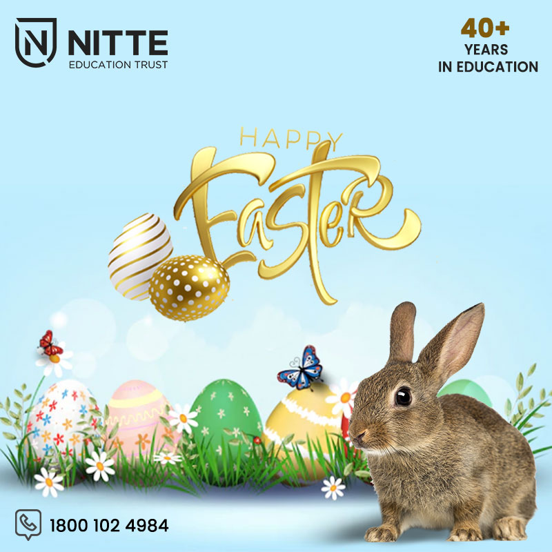NMITBangalore's tweet photo. Happy Easter everyone!
#HappyEaster #Easter #EasterSunday #Easter2022 #Nitte #NITTEBangalore #Education #LifeAtNITTE https://t.co/mhwwj2JP0y