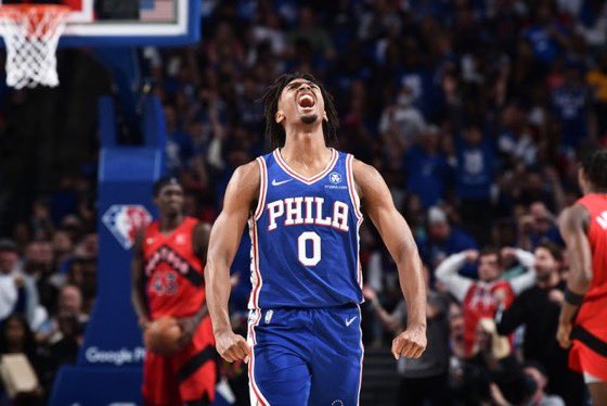 JClarkNBCS's tweet photo. Only players in NBA history younger than Tyrese Maxey to score 38+ points in a playoff game

LeBron James
Magic Johnson https://t.co/cxSDG0tIxS