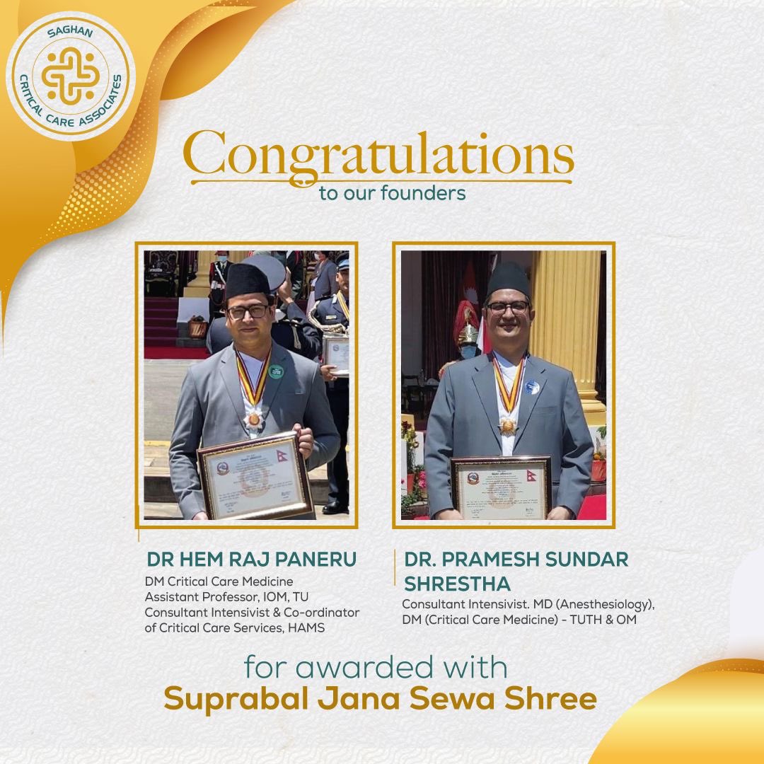 Congratulations to our founders for getting national award conferred by madam president. We are proud of you and may you both serve more and make medical services accessible and have better quality 🙏🏼