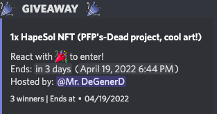 DegenerdsN's tweet photo. https://t.co/Ktm0rj0sU6   Join Discord to Enter! https://t.co/H2IgyuP0E1