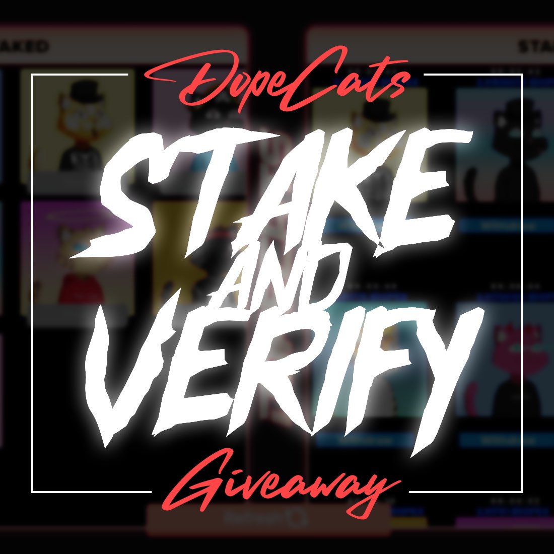 Oce4nMan's tweet photo. Stake your @Dope_Cats if you havenโt already! 5 Sol giveaway for two lucky holders that stake between now and May first #CatsLikeStakeToo #StayDope #DopeCats https://t.co/uADAP0c5tQ