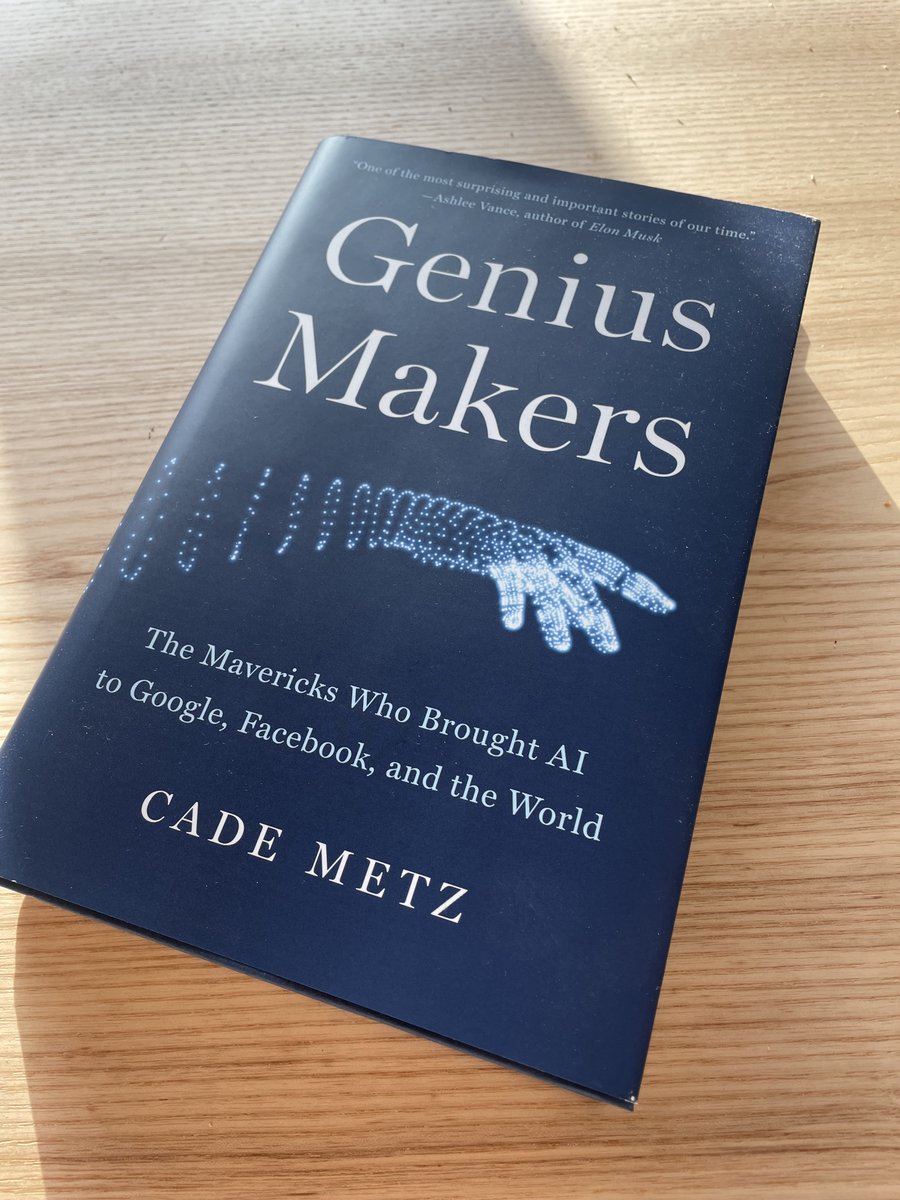 pabbeel's tweet photo. Re-reading #geniusmakers in preparation for the Season 2 finale guest of @therobotbrains https://t.co/kPL8nt7KEX