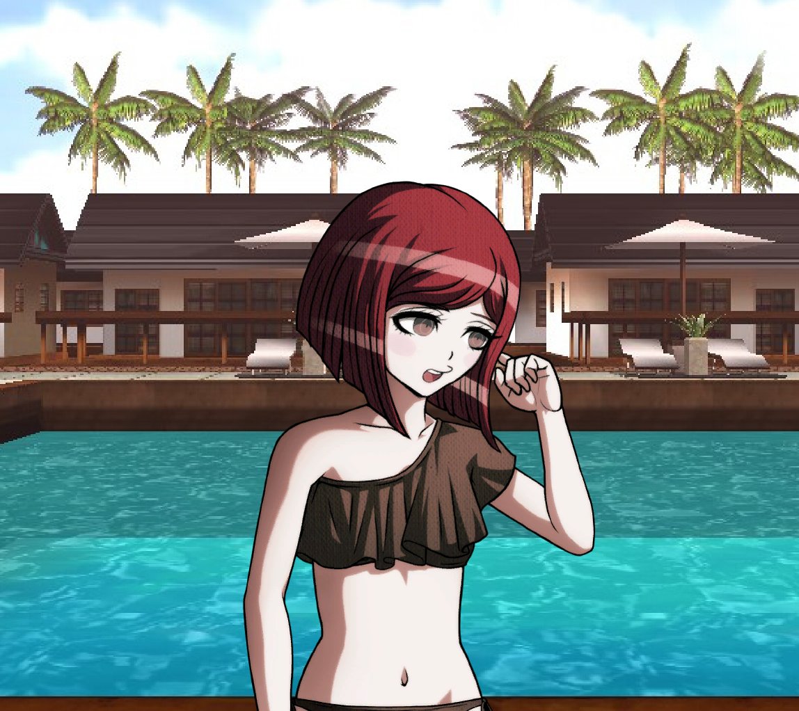 Look! Himiko's in a two piece!